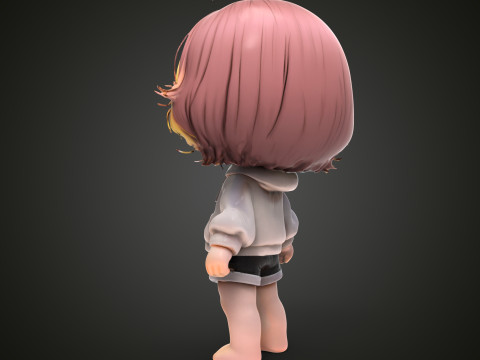 Garota chibi Modelo 3D