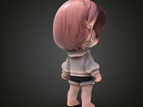Garota chibi Modelo 3D
