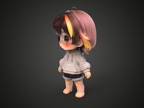 Garota chibi Modelo 3D