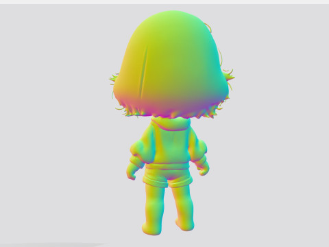 Garota chibi Modelo 3D