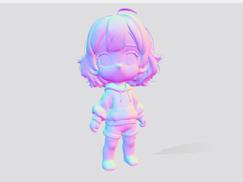 चिबी लड़की 3D मॉडल