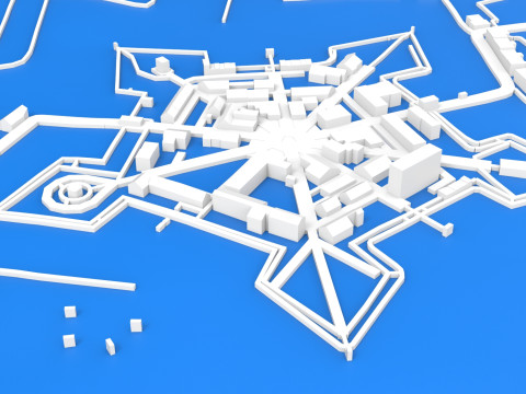 Fort Bourtange Groningen Netherlands 3D Model