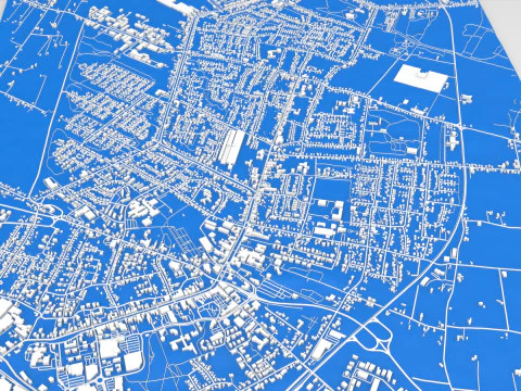 Cityscape Papenburg Germany 3D Model