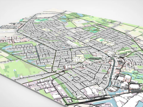 Cityscape Papenburg Germany 3D Model