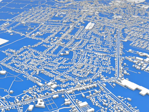 Cityscape Papenburg Germany 3D Model