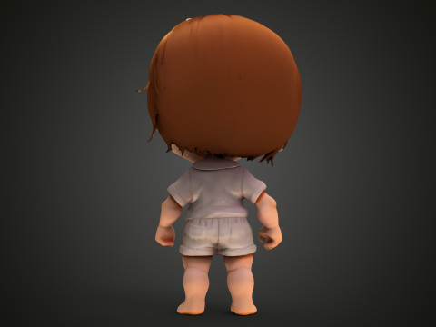 Ragazza Chibi Modello 3D