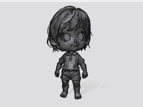 Ragazza Chibi Modello 3D