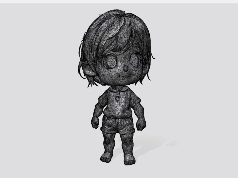 Chibi girl 3D Model