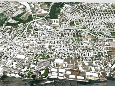 Cityscape Camden New Jersey USA 3D Model