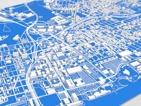 Cityscape Camden New Jersey USA 3D Model