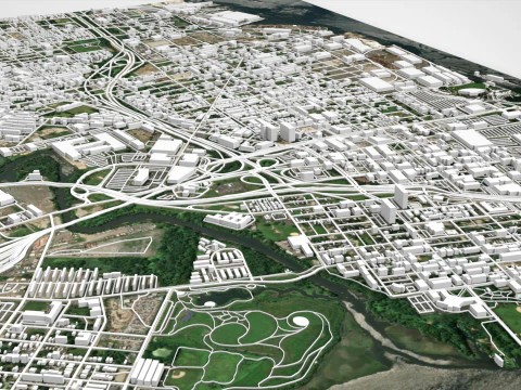 Cityscape Camden New Jersey USA 3D Model