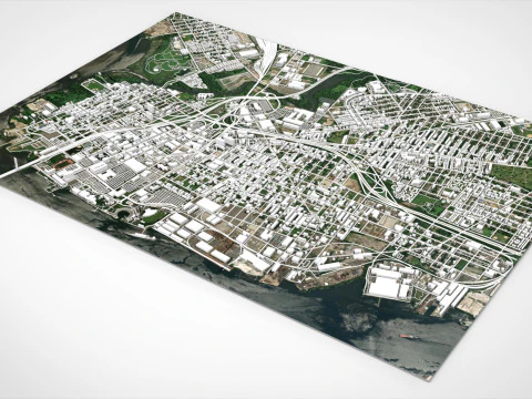 Cityscape Camden New Jersey USA 3D Model