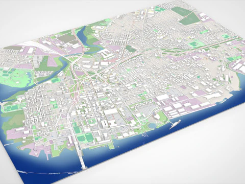 Cityscape Camden New Jersey USA 3D Model