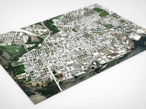 Cityscape Camden New Jersey USA 3D Model