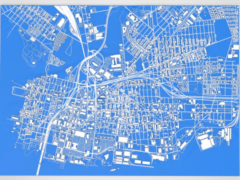 Cityscape Camden New Jersey USA 3D Model