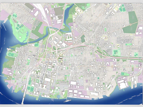 Cityscape Camden New Jersey USA 3D Model