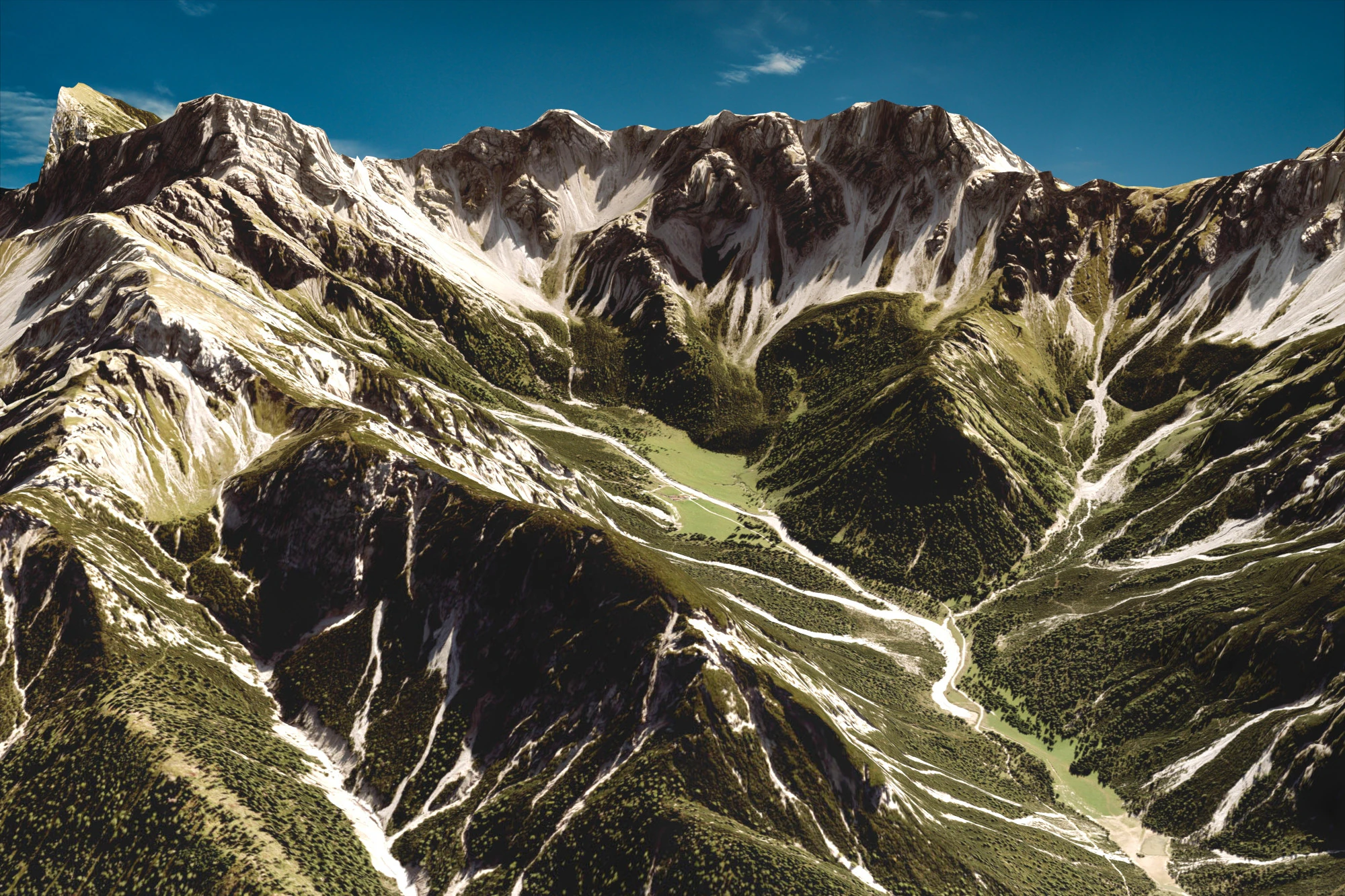 Paesaggio di montagna Seefeld Tirolo Alpi Austria Modello 3D .c4d .max .obj .3ds .fbx .stl .blend