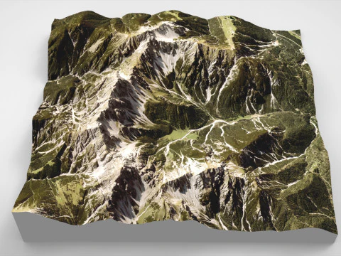 Paesaggio di montagna Seefeld Tirolo Alpi Austria Modello 3D