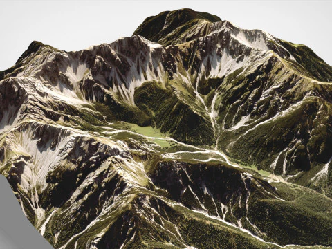 Paesaggio di montagna Seefeld Tirolo Alpi Austria Modello 3D