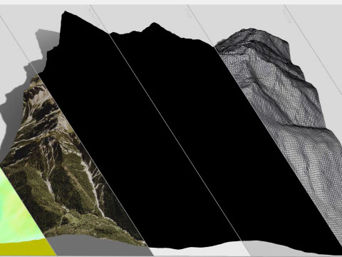 Paesaggio di montagna Seefeld Tirolo Alpi Austria Modello 3D