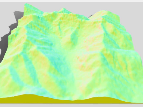 Paesaggio di montagna Seefeld Tirolo Alpi Austria Modello 3D