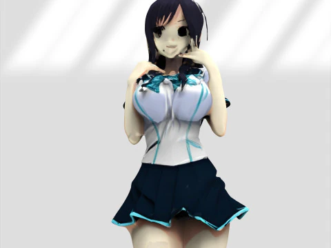 Anime girl character 3D Model
