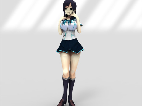 Personagem de garota de anime Modelo 3D