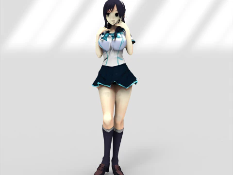 Anime girl character 3D Model