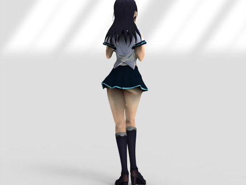 Personagem de garota de anime Modelo 3D