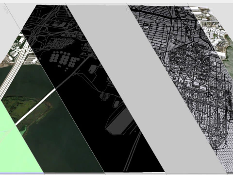 Cityscape Perth Amboy New Jersey United States 3D Model