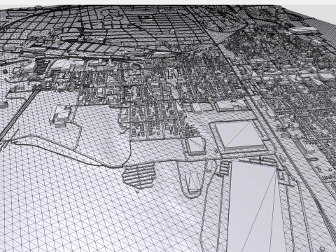 Cityscape Perth Amboy New Jersey United States 3D Model