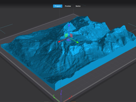 Paisagem montanhosa Zugspitze Alemanha Modelo 3D
