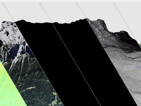 Paisagem montanhosa Zugspitze Alemanha Modelo 3D