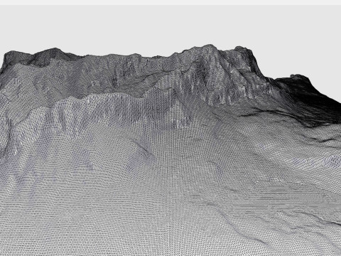 Paisagem montanhosa Zugspitze Alemanha Modelo 3D