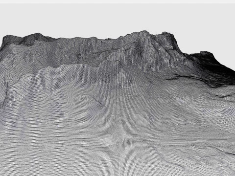 Mountain landscape Zugspitze Germany 3D Model