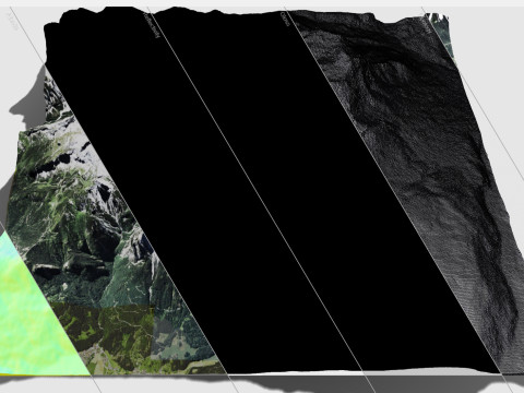 Paisagem montanhosa Zugspitze Alemanha Modelo 3D