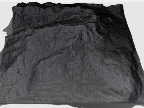 Paisagem montanhosa Zugspitze Alemanha Modelo 3D