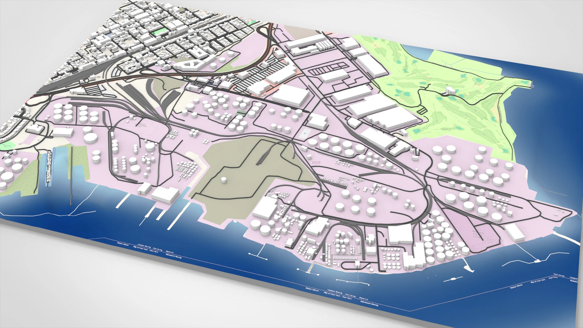Il Centro energetico di Bayonne, nel New Jersey, negli Stati Uniti Modello 3D .c4d .max .obj .3ds .fbx .stl .blend