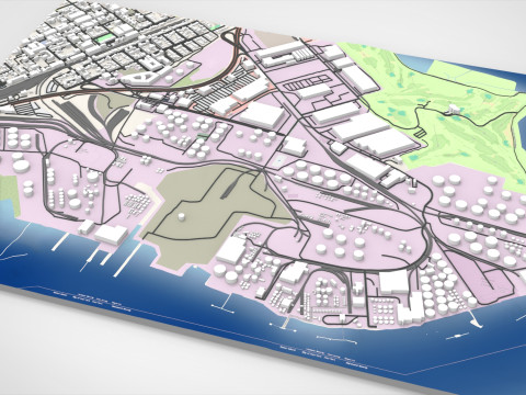 The Bayonne Energy Center New Jersey USA 3D Model