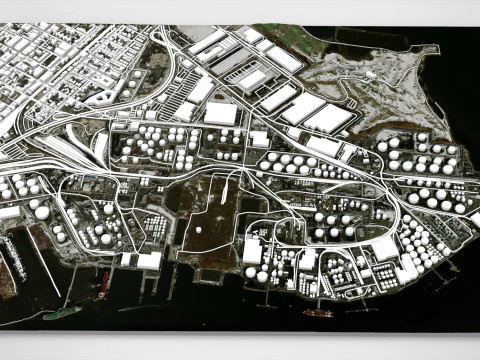Il Centro energetico di Bayonne, nel New Jersey, negli Stati Uniti Modello 3D