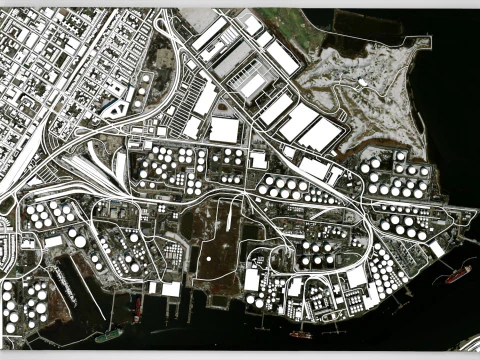 Il Centro energetico di Bayonne, nel New Jersey, negli Stati Uniti Modello 3D