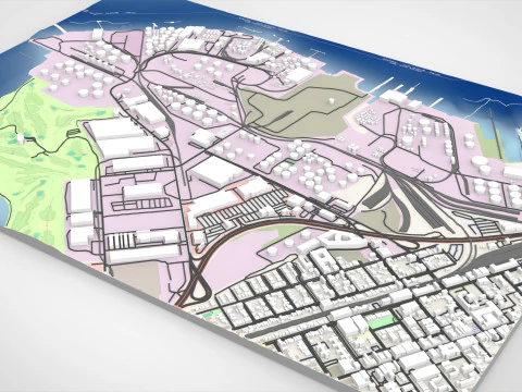 Il Centro energetico di Bayonne, nel New Jersey, negli Stati Uniti Modello 3D