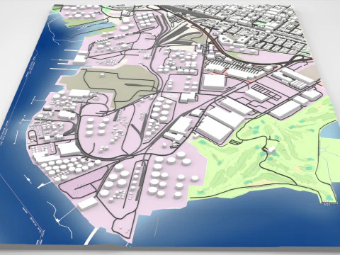 Il Centro energetico di Bayonne, nel New Jersey, negli Stati Uniti Modello 3D