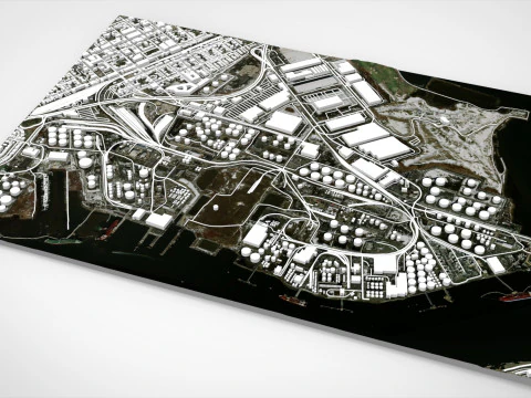 Il Centro energetico di Bayonne, nel New Jersey, negli Stati Uniti Modello 3D