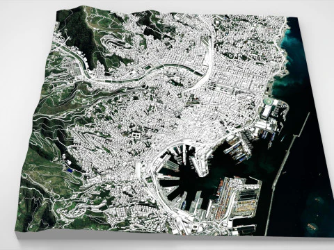 Paesaggio urbano Genova Italia Modello 3D