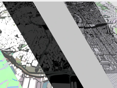 Paesaggio urbano Genova Italia Modello 3D