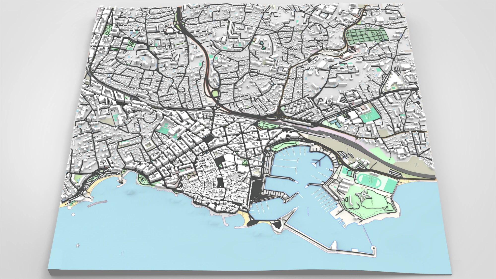 Paesaggio urbano Antibes Francia Modello 3D .c4d .max .obj .3ds .fbx .stl .blend
