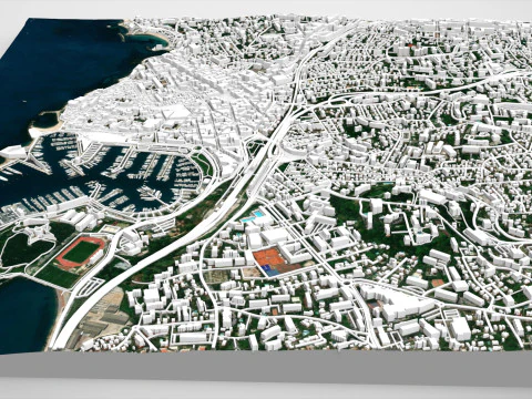 Paesaggio urbano Antibes Francia Modello 3D