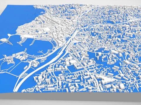 Paesaggio urbano Antibes Francia Modello 3D