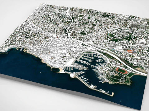 Paesaggio urbano Antibes Francia Modello 3D